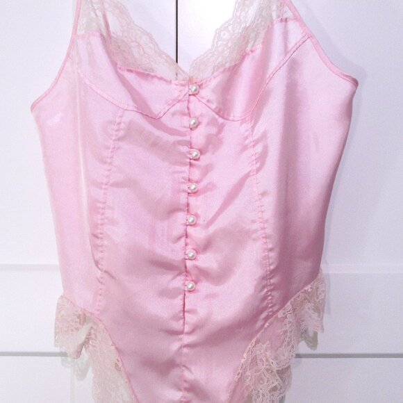 Vintage Dominique Satin Teddy Romper Panties M - Picture 4 of 10